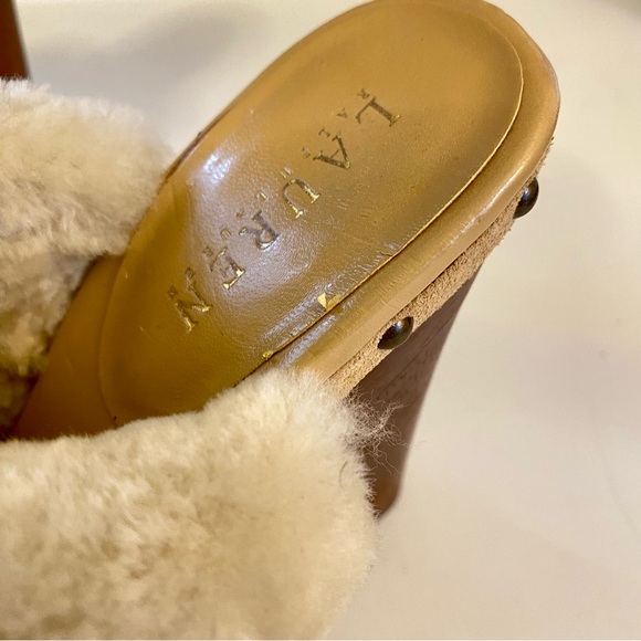Ralph Lauren Tan Shearling Clogs - Picture 11 of 11